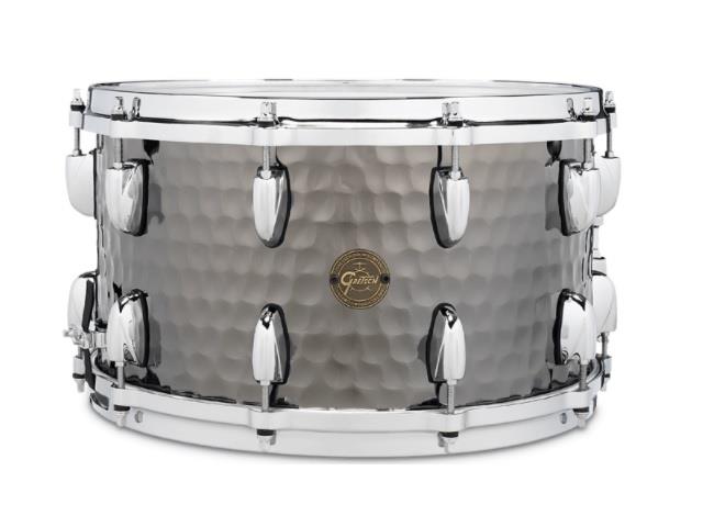 Gretsch 14x8 Hammered Black Steel Snare Drum – Drumland Canada