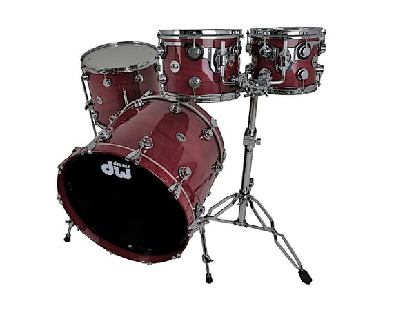 DW 4PC Collector's Series Drum Kit Purple Heart 10 12 16FT 22BD
