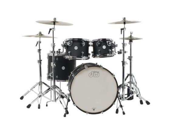 Pack de 4 coques en satin noir de la série DW Design 10 12 16 22BD