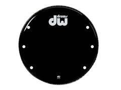 Tête de résonance pour grosse caisse DW 16" Noir brillant ventilé