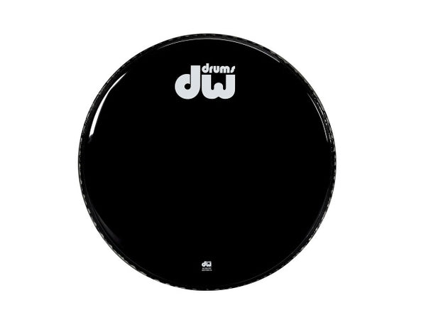 DW 24" Bass Drum Resonant Head Gloss Black No Vent