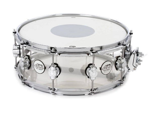 DW Design Series 6x14 Snare Drum Clear Acrylic