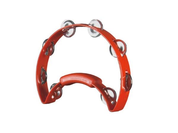 Rhythm Tech Solo Tambourine with Nickel Jingles Red