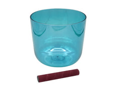 Sela Percussion 5.75” Infinity Crystal Singing Bowl in G4 440 Hz Cyan