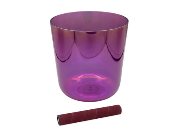 Sela Percussion 6.75” Infinity Crystal Singing Bowl in C4 432 Hz Magenta