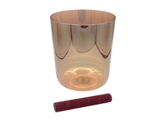 Sela Percussion 6.5” Infinity Crystal Singing Bowl in D4 440 Hz Peach