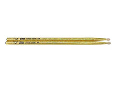 Baguettes Vater Color Wrap 5A à pointe en bois dorées scintillantes