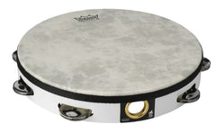 Remo Tambourine 10" Single Jingle w/ Fiberskyn White TA-5110-00