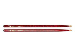 Baguettes Vater Color Wrap 5A avec embout en bois Rouge scintillant