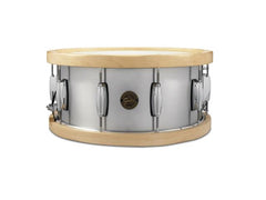 Caisse claire en aluminium avec cerceau en bois à gamme complète Gretsch 6,5 x 14