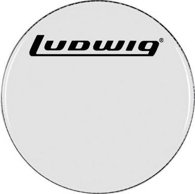 Ludwig 24" Powerstroke 3 Clear Bass Drum Head Block Logo