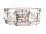 Caisse claire classique en érable Ludwig 5" x 14" Abalone blanc