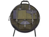 Sac à dos en toile cirée Tackle 22" Sac à cymbales Vert forêt/marron foncé