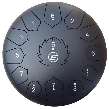 Ecko Tongue Drum 12" 13 Note C Major Black