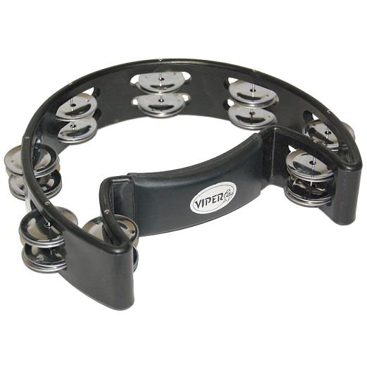 Viper Half-Moon Tambourine Black