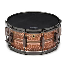 Ludwig Copperphonic Snare Drum Raw Hammered w/ Black Nickel HW 6.5x14