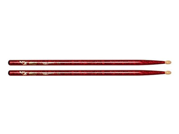 Vater 5A Red Sparkle Drum Sticks