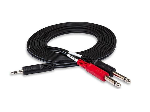 Hosa Cable Stereo Breakout 3.5MM TRS TO DUAL 1/4"