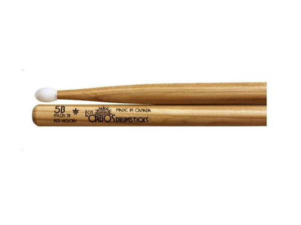 Los Cabos 5B Red Hickory Nylon Tip Drumsticks