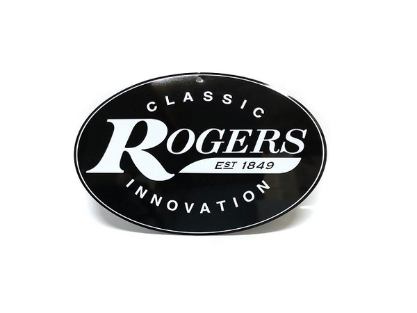Panneau en métal avec logo Rogers