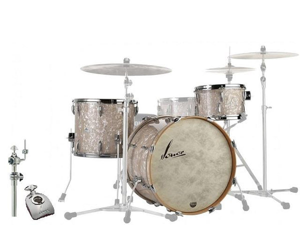 Sonor Vintage Series 3 Piece Shell Pack Vintage Pearl 12 14 20 w/ Mount