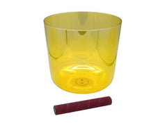 Sela Percussion 8.0” Infinity Crystal Singing Bowl in F3 432 Hz Yellow