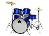RB Junior Drum Kit 5pc Blue Sparkle